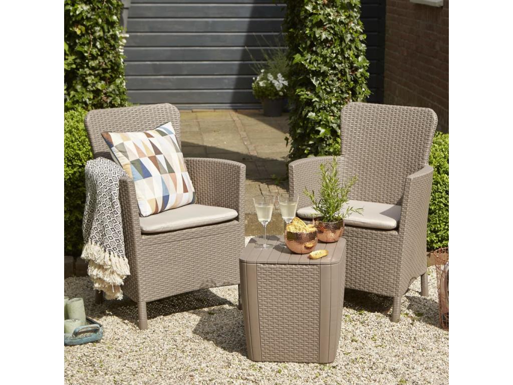 Ensemble de meubles de balcon Artigeo 5 pièces Cappuccino ECTY39875