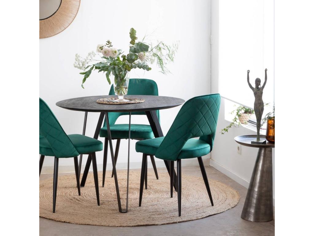 Table à manger en bois de manguier et métal Chezlova JCTW63032