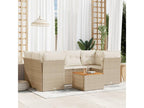 Salon de jardin avec coussins 7 pcs beige résine tressée CHDO76499