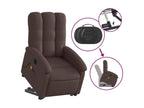 Fauteuil inclinable de massage électrique Marron foncé Tissu GLXM02205