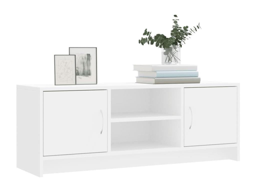 Meuble TV blanc 102x30x37,5 cm bois d'ingénierie DVIU47300