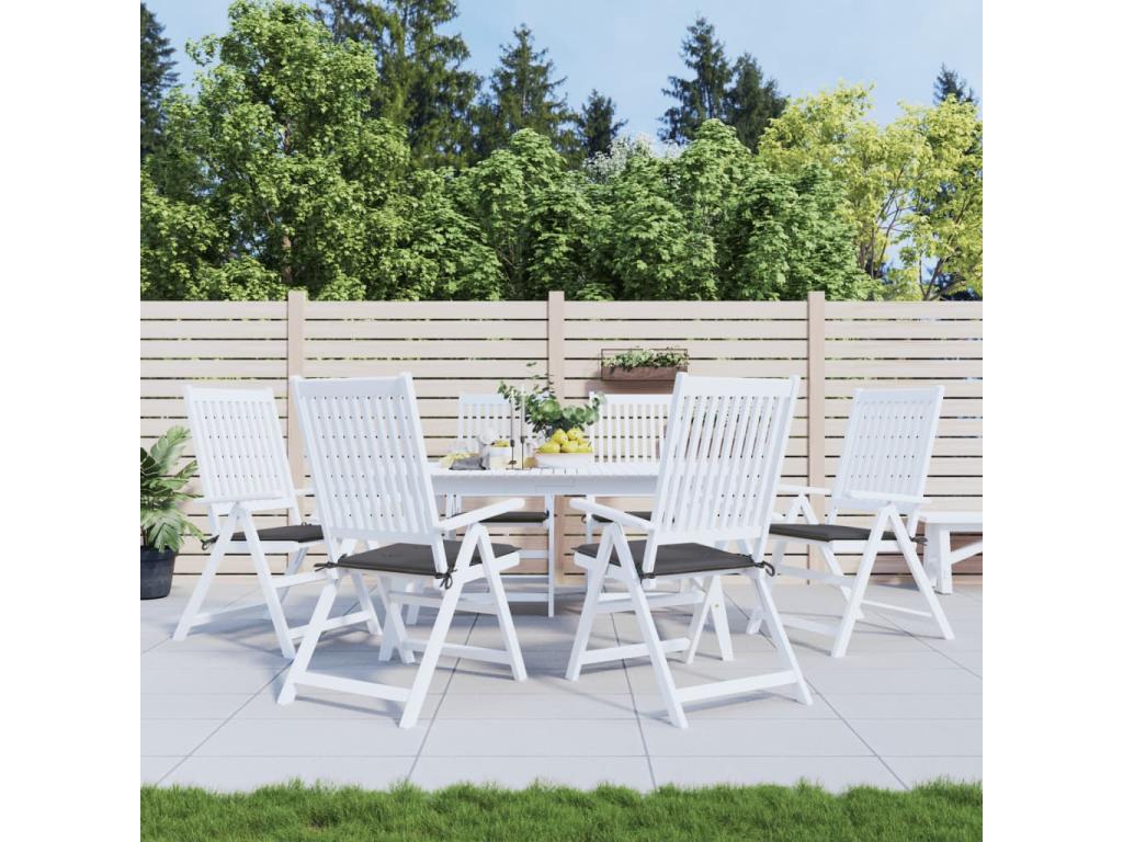 Coussins de chaise de jardin 6 pièces anthracite 50x50x3 cm XFQY19207