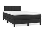 Sommier à Artigeo de lit avec matelas noir 120x190 cm similicuir EFBK11540