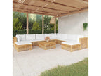 Salon de jardin 11 pcs avec coussins Bois de teck solide ZJBR94956