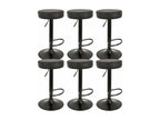 Artigeo - Lot de 6 Tabourets réglables Simili Noir RELY65528