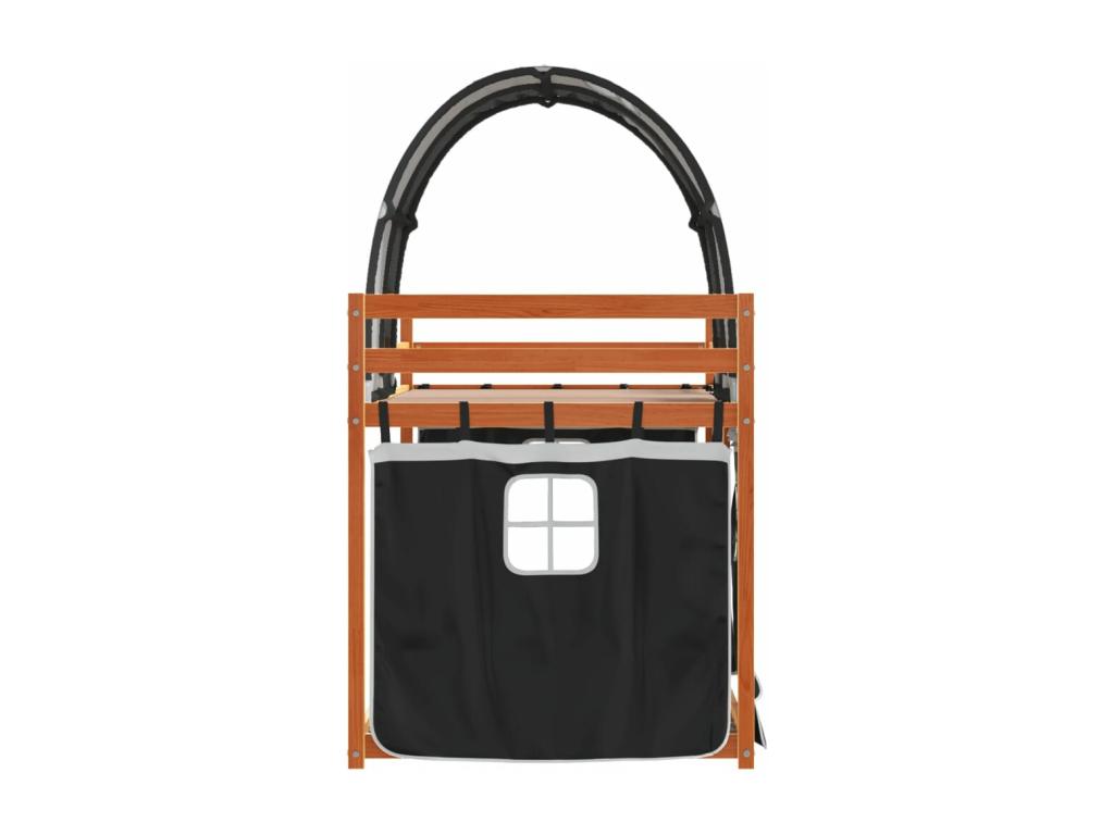 Lit superposé sans matelas 90x200 cm bois de pin massif SWZJ98169