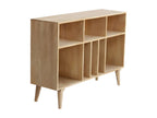 Buffet ouvert meuble de rangement bouteilles ou vinyles en bois manguier massif L120 cm Chezlova YFUN04687