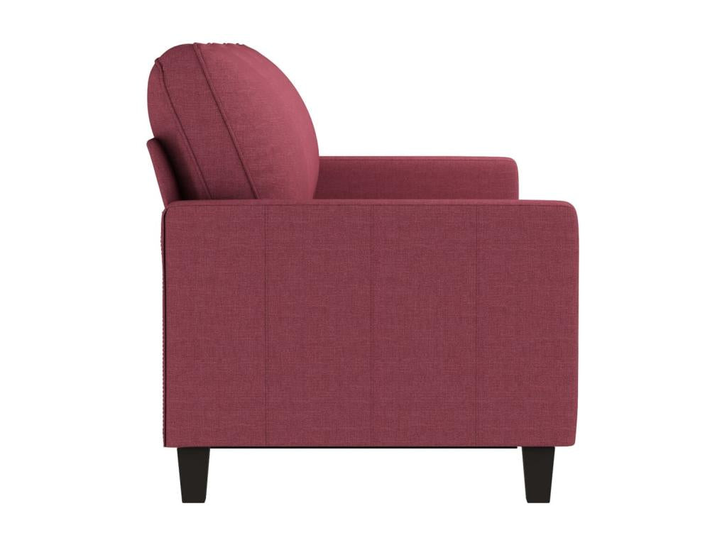 Canapé à 3 places Rouge bordeaux 180 cm Tissu RYJI75848