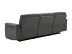 Canapé de relaxation électrique en microfibre Chezlova-Couleur Gris foncé-3 places Chezlova électrique LWXT00793