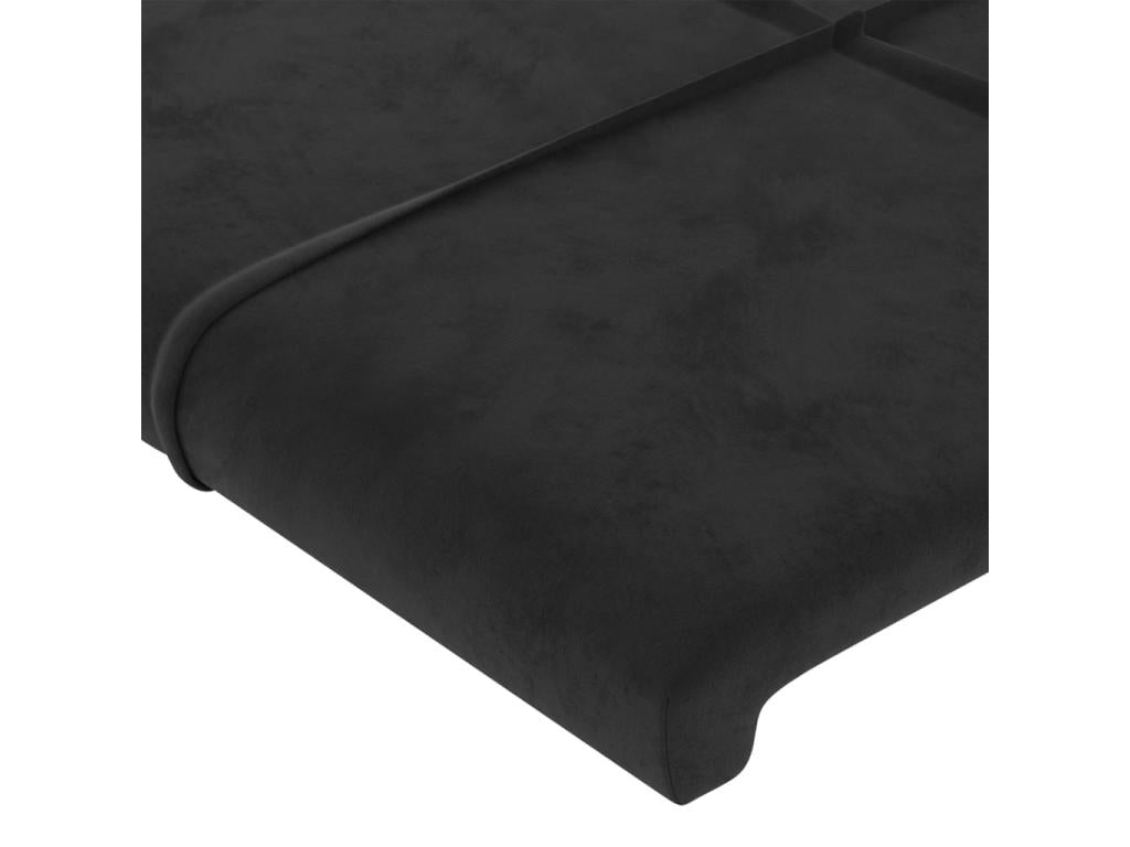 Têtes de lit 4 pcs Noir 100x5x78/88 cm Velours UERA93572