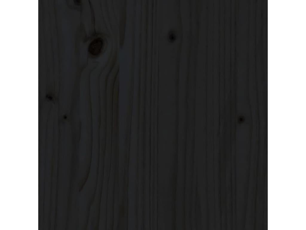 Tête de lit Noir 166x4x100 cm Bois massif de pin ACUB62167