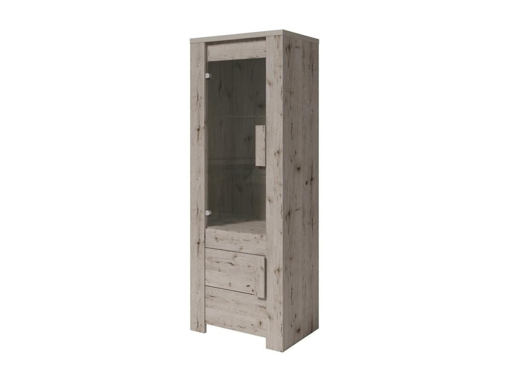 Petite vitrine Chezlova 2 portes - chêne Chezlova - 72x195x47 cm EGVJ71246