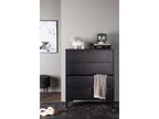 Commode Artigeo4 tiroirs noir. PNPH44505