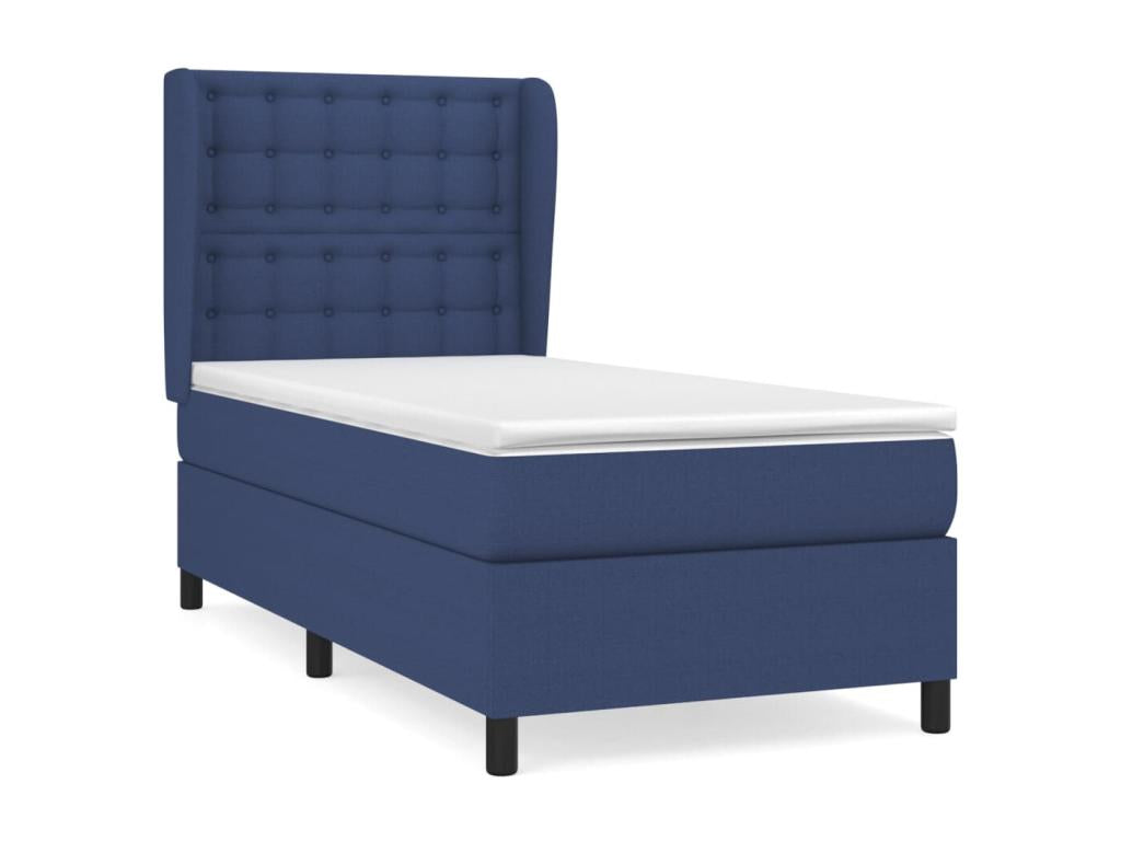 Lit à sommier tapissier avec matelas Bleu 80x200 cm Tissu XFWB32816