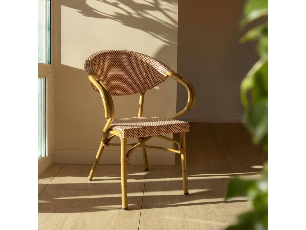 Chezlova Home - Lot De 2 Fauteuils De Table En Chezlova Rouge HCPO10386