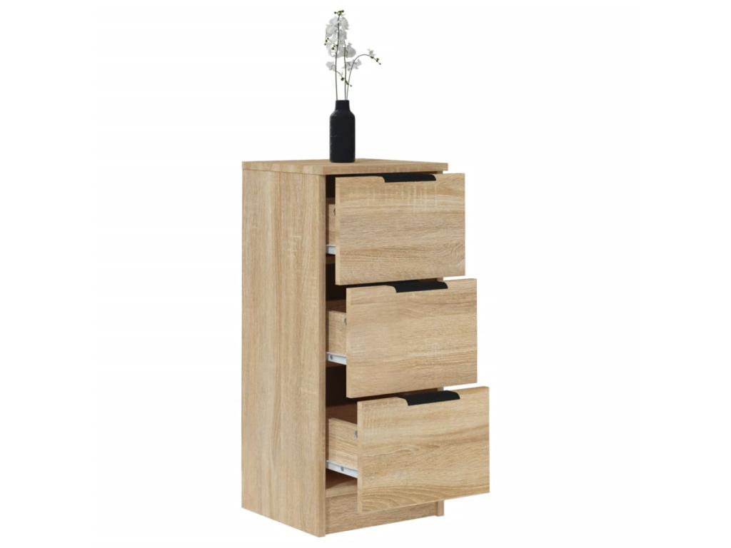 Buffets 2 pcs Chêne Chezlova 30x30x70 Bois d'ingénierie GQKC21241