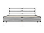 Cadre de lit Artigeo gris 160x200 cm bois d'ingénierie et métal EGJK58517