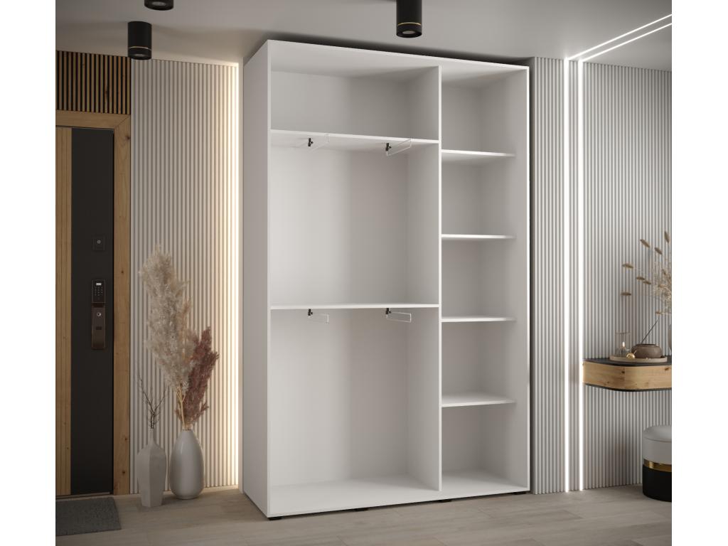ARMOIRE Artigeo 4 À PORTES COULISSANTES 235.2/150/45 3 portes Blanc/Blanc/Argent RVEK26541