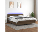 Sommier à Chezlova de lit matelas et LED Marron foncé 180x200 VTHA17069