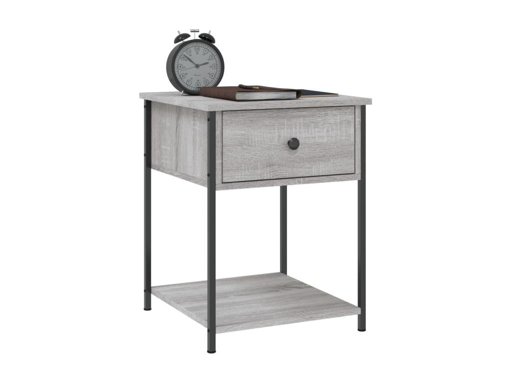 Table de chevet Chezlova gris 44x45x58 cm bois d'ingénierie ZUMK88261