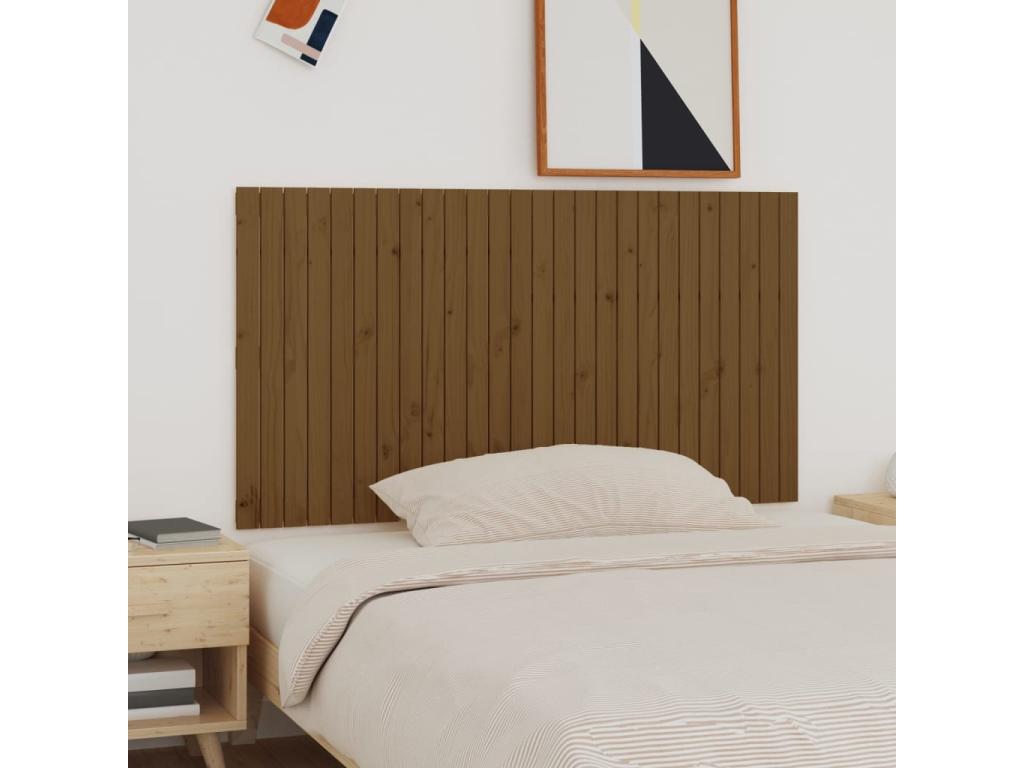 Tête de lit murale Marron miel 166x3x90 Bois massif de pin OKRZ89989