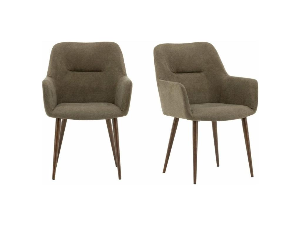 Tomorrow chaise de salle à manger avec accoudoirs marron SVEA11094