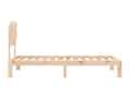 Cadre de lit avec tête de lit simple bois massif EGVW49081
