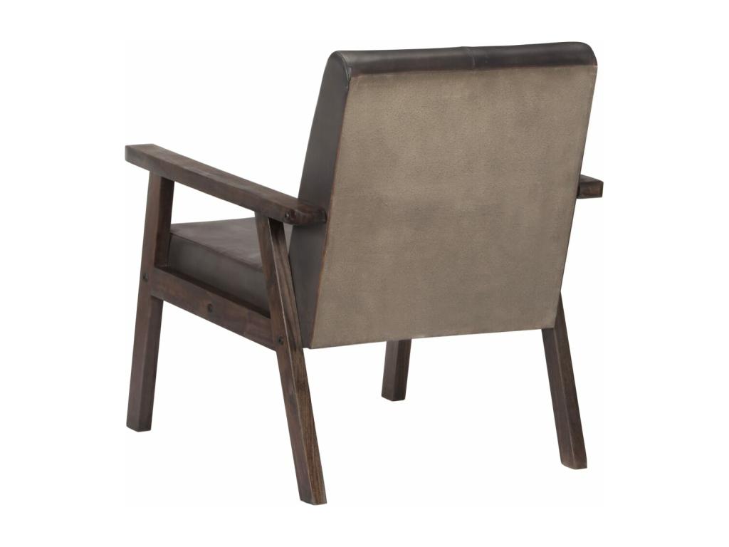 Fauteuil Gris Cuir véritable HRSM84868