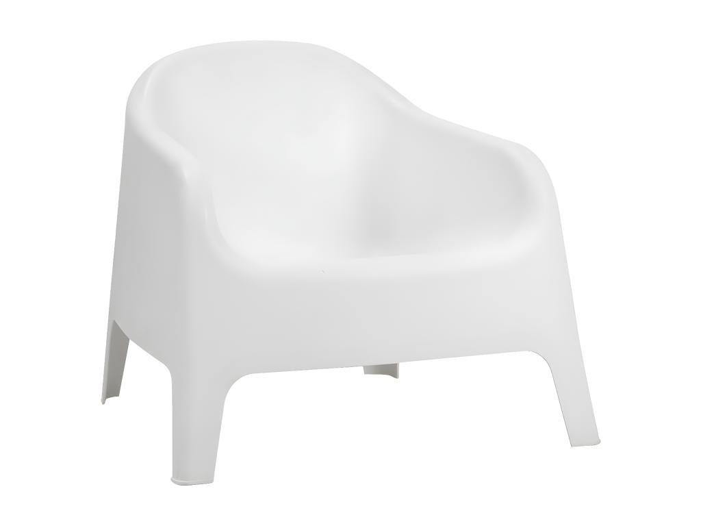 Lot de 2 fauteuils de jardin en Polypropylène Couleuris blanc - L- 76 x P- 74 x H- 70 cm OWHM36444