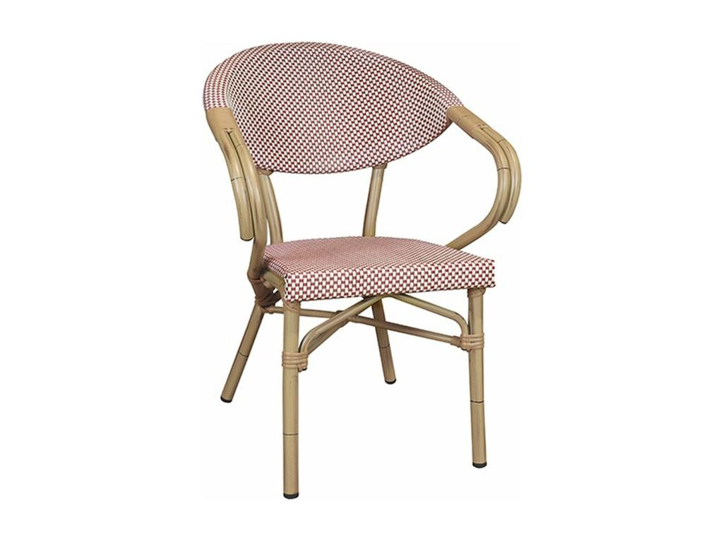 Chezlova Home - Lot De 2 Fauteuils De Table En Chezlova Rouge HCPO10386