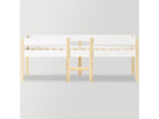 Lit mi-hauteur 90x190 cm pour enfant - Bois de pin massif - Sommier inclus - Blanc LUKY35048