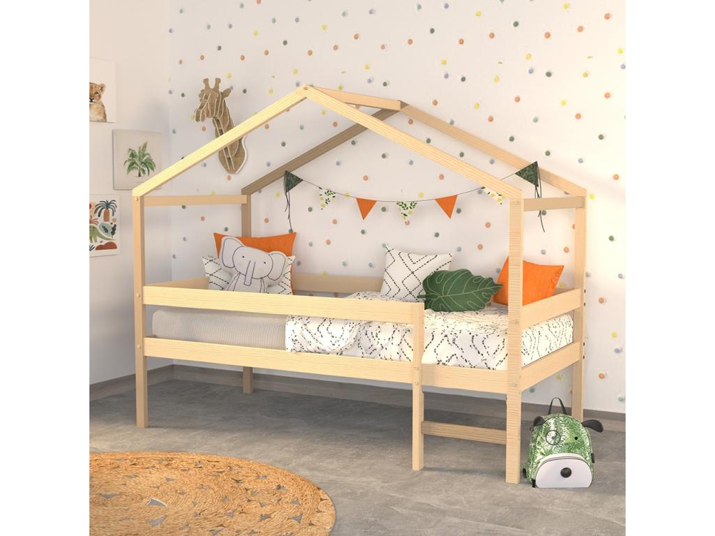 Lit cabane Artigeo 90x190 sommier / Naturel BSYB14789