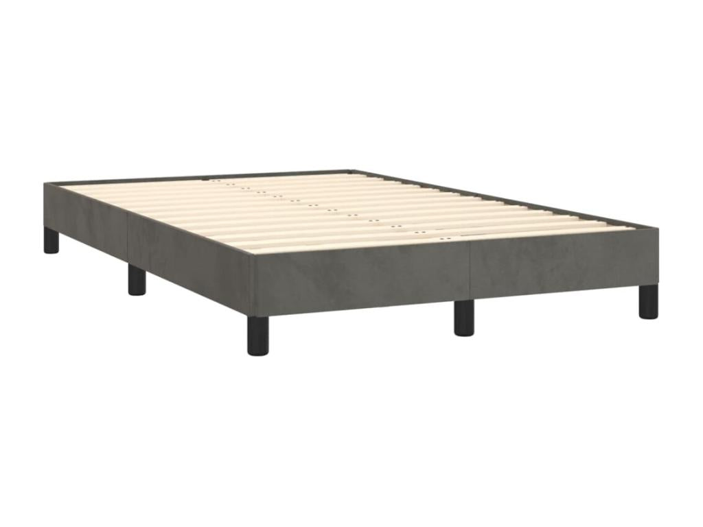Sommier à Artigeo de lit avec matelas LED gris foncé 120x190 cm IYFU94324