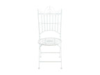 Lot de 2 Chaises de jardin - Métal / Métal - Blanc - Chezlova ERQU02983