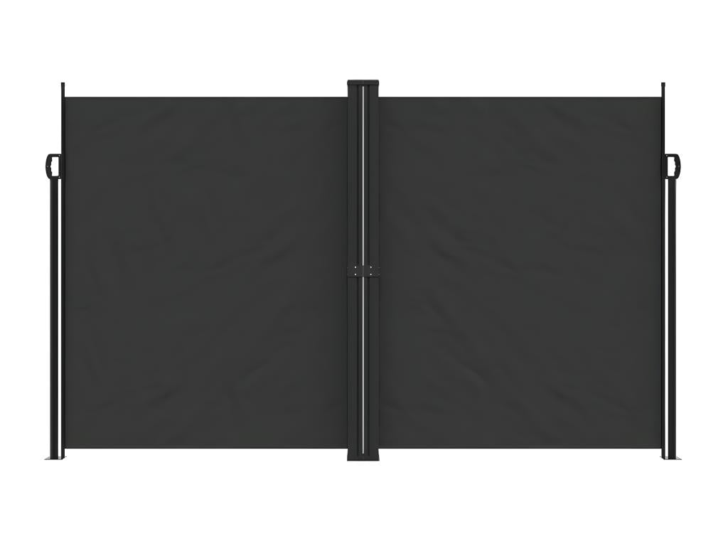 Auvent latéral rétractable noir 200x600 cm DWQL89371