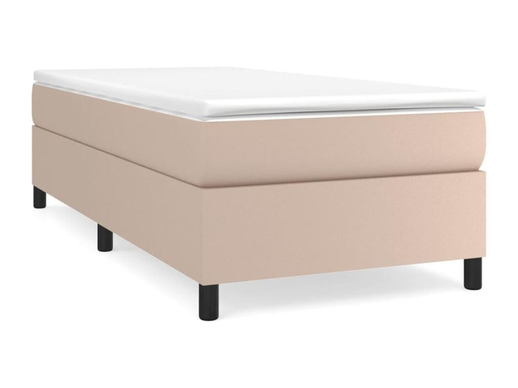 Lit à sommier tapissier avec matelas Cappuccino 100x200 cm LIAB79336