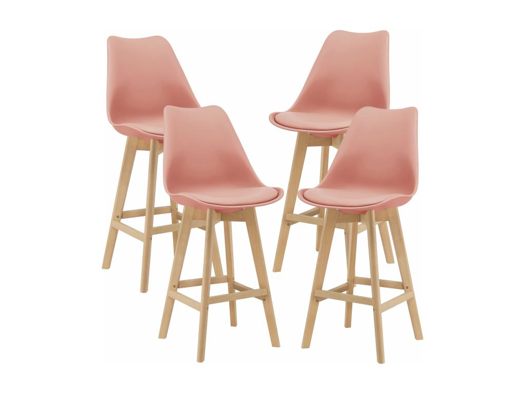 Lot de 4 tabourets beige 48x58x105 cm 03 0008721 NEUC40916