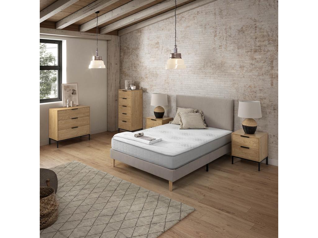 Matelas 160x200 cm Plus Confort Hauteur 20 cm Fermeté Moyenne XYAJ81134