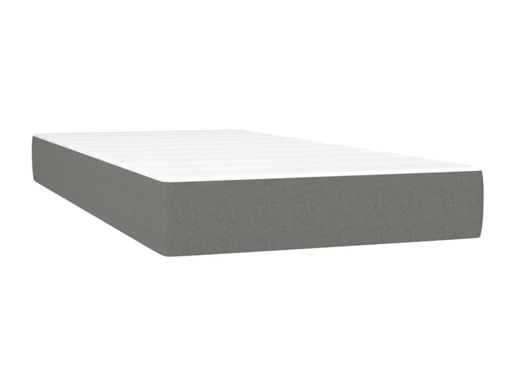 Sommier à Artigeo de lit avec matelas gris foncé 120x190 tissu NIRI48207