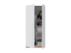 Armoire Chezlova armoire de chambre avec 2 portes battantes armoire avec 3 étagères et tringle à vêtements 90x52h200 cm chêne nouveau et blanc OPVX12637