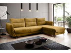 Canapé d'angle droit convertible velours jaune Artigeo 276cm PFHJ03722