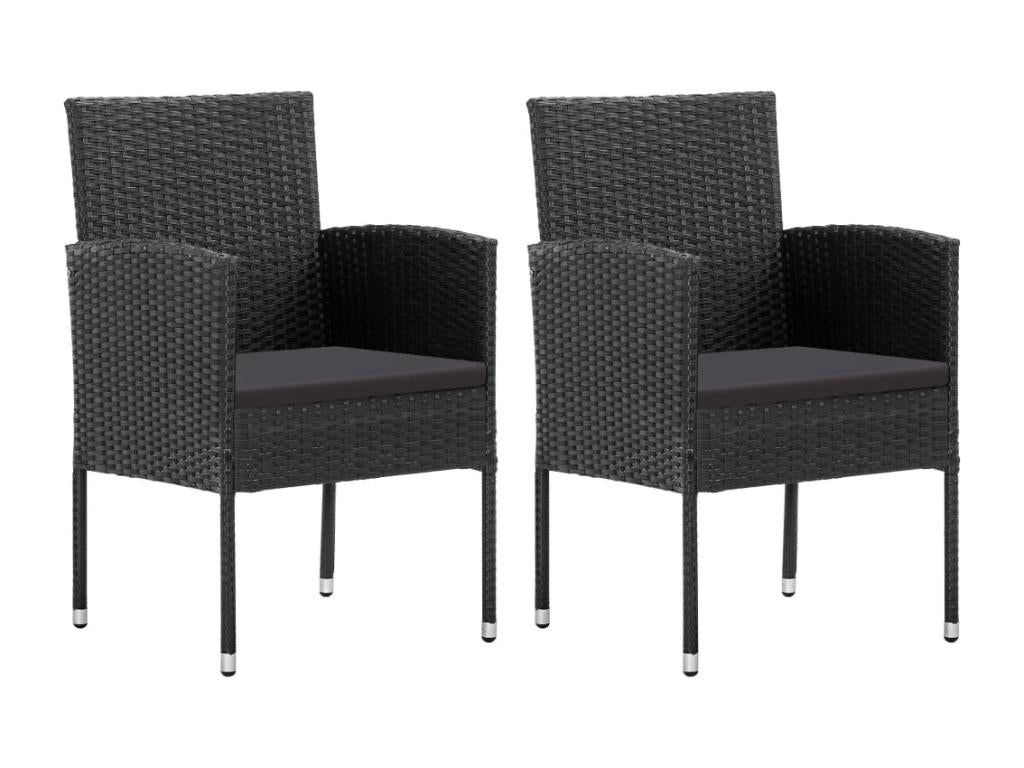 Ensemble de salle à manger de jardin 3 pièces Noir VXOZ95598