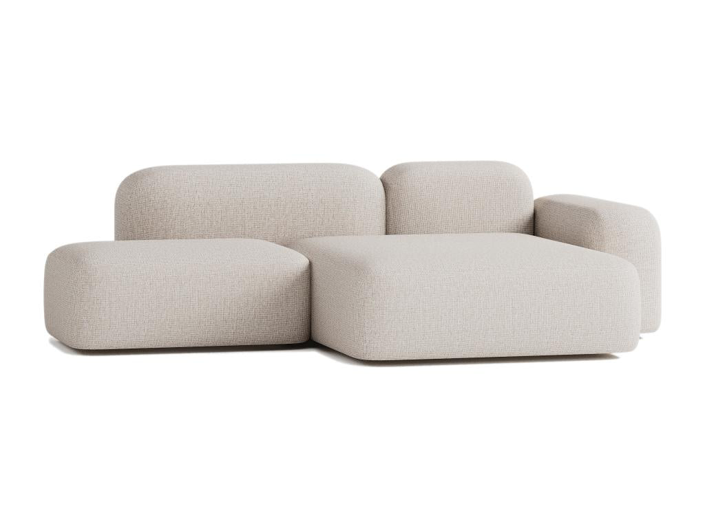 Canapé d'angle modulable Max 3 places tissu beige JSFE39365