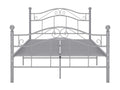 Cadre de lit sans matelas gris métal 120x200 cm FXBL94475