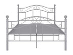 Cadre de lit sans matelas gris métal 120x200 cm FXBL94475