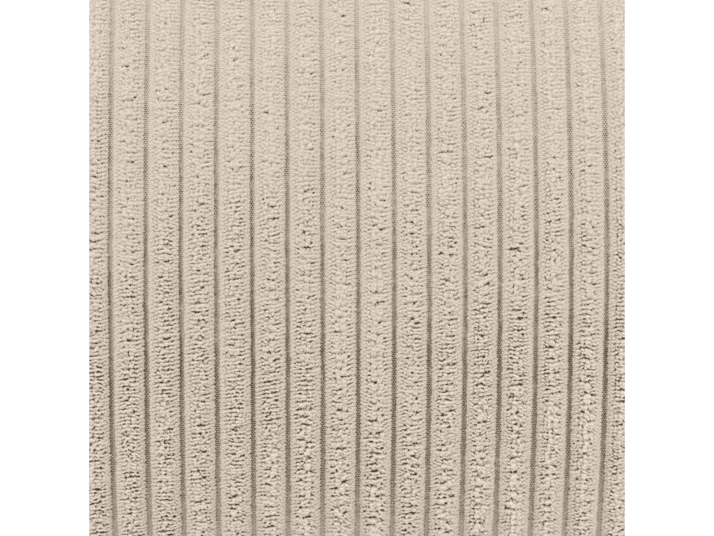 Pouf classique en velours tricoté beige galet - Chezlova IGYL19116