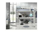 SLEEPY - Lit Mezzanine Blanc 90x200cm avec Bureau 205 cm JOWL27758