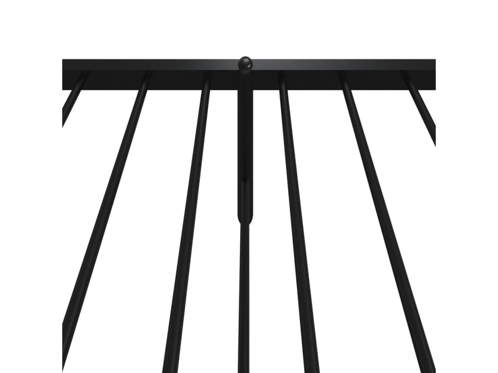 Cadre de lit métal avec tête de lit-pied de lit noir 100x200 VOOC79265