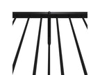 Cadre de lit métal avec tête de lit-pied de lit noir 100x200 VOOC79265