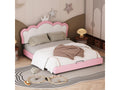 Lit enfant avec sommier Cadre de - 140x200 cm rose couronne - Chezlova SRLH72415